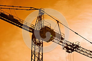 high crane silhouette