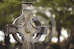 High Cross of the scriptures and cathedral GLASNEVIN CEMETERY . DUBLIN. IRELAND