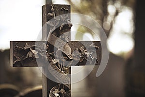 High Cross of the scriptures and cathedral GLASNEVIN CEMETERY . DUBLIN. IRELAND