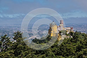 High cross view on national palace da pena