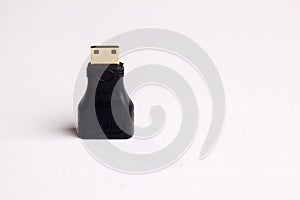 High-Definition Multimedia Interface or HDMI to mini HDMI adapter isolated on white