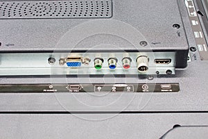 The high definition television input panel, The input connectors of television