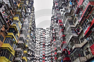 High density old residential building in Hong Kong.