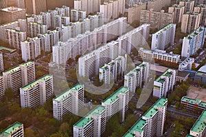 High density residential neighborhood in Seoul