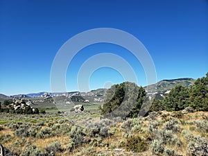 High desert plain landscape hiking and adventure