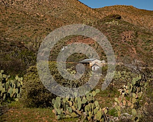 High desert ranch house.