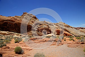 High Desert Rock Formation at Valley of Fire State Park, Nevada HDR