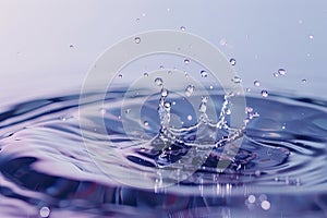 Dynamic Water Splash with Ripples and Droplets Abstract Fluid Motion Background