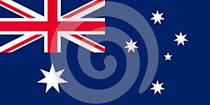 High detailed flag of Australia. National Australia flag. Oceania. 3D illustration