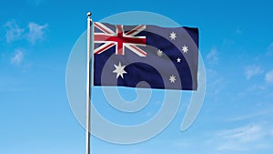 High detailed flag of Australia. National Australia flag. Oceania. 3D illustration.