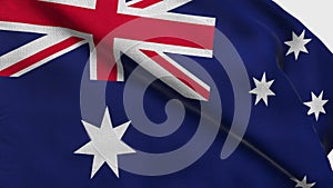 High detailed flag of Australia. National Australia flag. Oceania. 3D Render