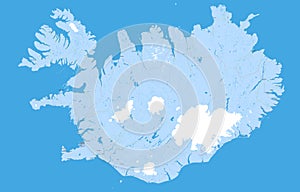 High Detailed Iceland Map