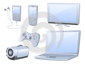 High detailed media devices set