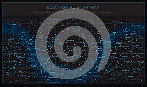 High detailed sky maps vector set