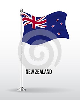 High detailed vector flag of New zealand