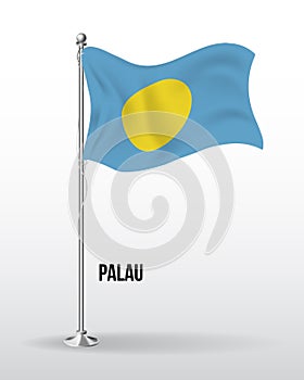 High detailed vector flag of Palua photo
