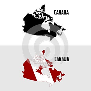 High detailed vector map - Canada.