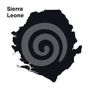 High detailed vector map - Sierra Leone