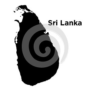 High detailed vector map - Sri Lanka