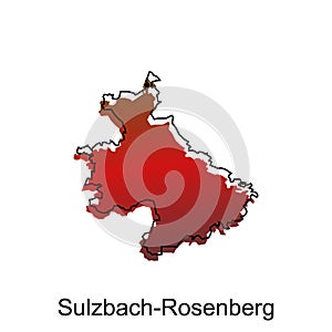 High detailed vector map of Sulzbach, Rosenberg modern outline, Logo Vector Design. Abstract, designs concept, logo, logotype photo