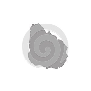 High detailed vector map Uruguay