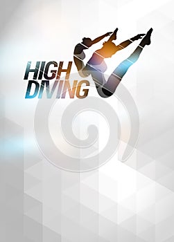 High diving background