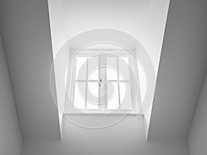 Dormer window from thie inside of a home