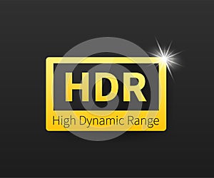 High Dynamic Range Imaging, High definition. HDR. Vector stock illustration photo