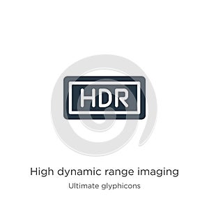 High dynamic range imaging icon vector. Trendy flat high dynamic range imaging icon from ultimate glyphicons collection isolated photo