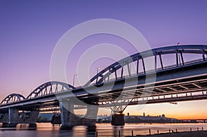 High Dynamic Range Imaging. Metro bridge. Kiev,Ukraine