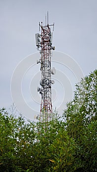 a high Electricity transmission tower