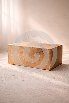 Dreams Style Solid Wood Block as Minimal Sculptural Object