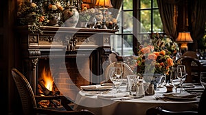 A high-end restaurant with gourmet cuisine and exquisite decor.