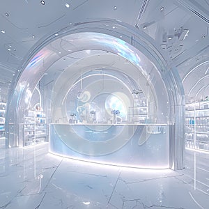 High-End Retail Space with Futuristic Design