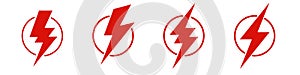 High Energy Thunder Bolt Vector Logo Concept