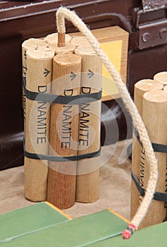 High Explosive Dynamite Sticks.