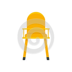 High feeding chair icon flat isolated vector