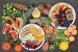 High Fiber Fruit and Vegetable Selection