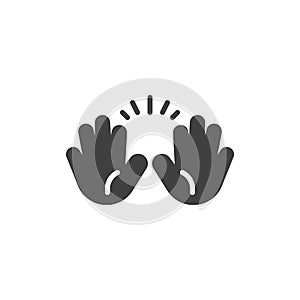 High five hand sign vector icon