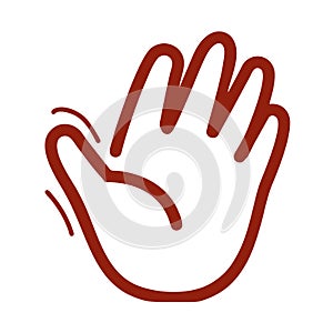 High five icon isolated on white background from teamwork collection.