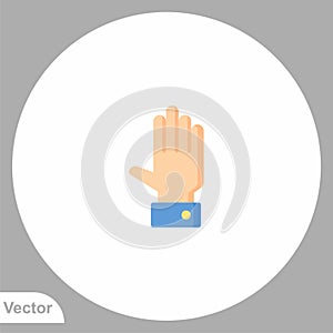 High five vector icon sign symbol