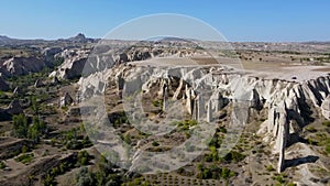 high flight over the valley of love of Cappadocia