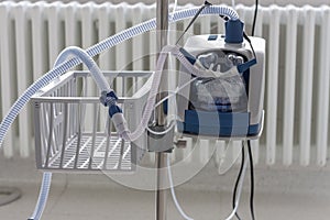 High-flow oxygen device in ICU in hospital