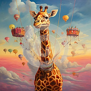 High-Flying Grace, The Giraffe\'s Airborne Adventure photo