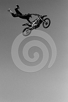 High flying motorcycle trick photo