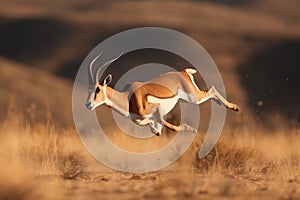 High-flying Springbok bounds with energy, capturing the spirit of freedom