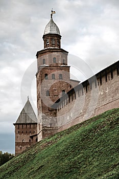 High fortress tower of the Russian fortress