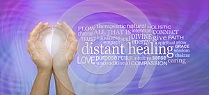 High Frequency Distant healing Word Tag Cloud photo