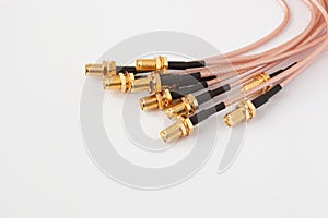 High-frequency ipx to sma female cable connector with gold plated pins