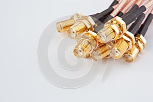 High-frequency ipx to sma female cable connector with gold plated pins